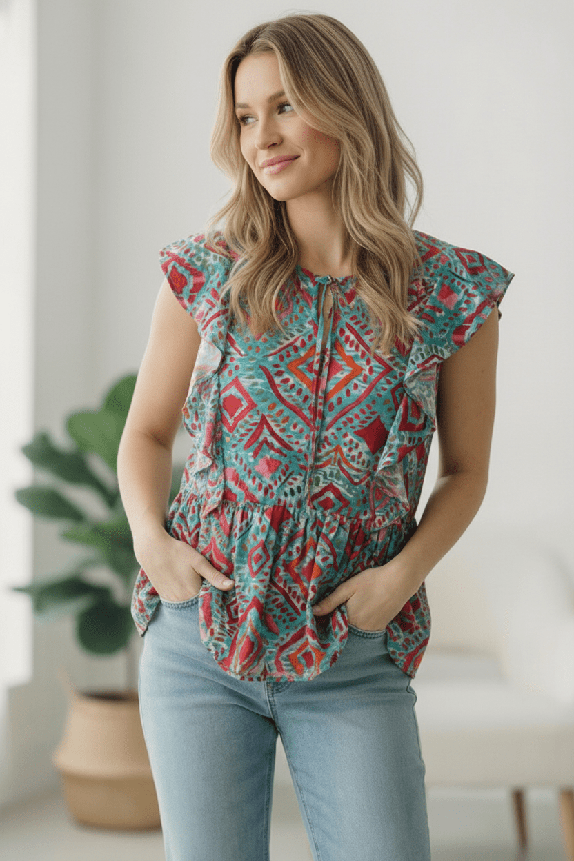 Flirting in the Museum Emerald Blouse | Nikki &amp; Co. Boutique