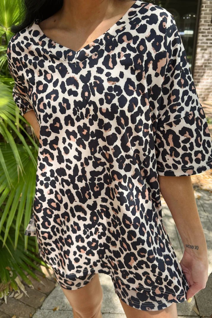 Leopard Biker Short Set (NP) - Nikki &amp; Co. Boutique
