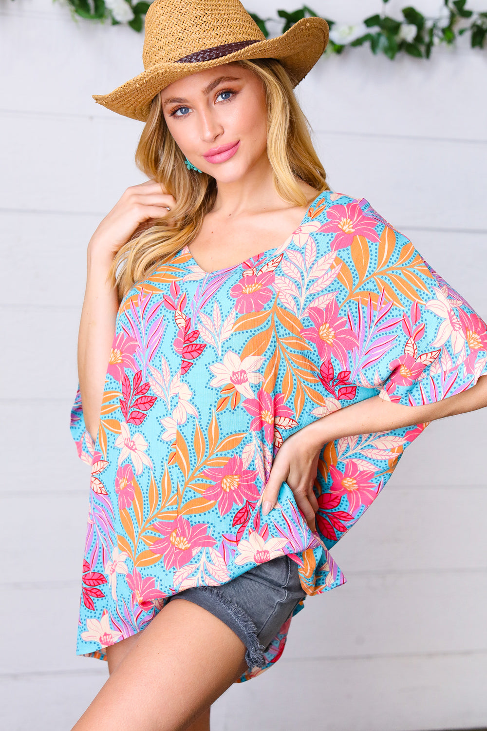 Multicolor Tropical Floral Print Woven Top | Nikki &amp; Co. Boutique