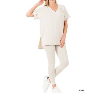 Zenana - (NP) - Short Sleeve Microfiber Set, 17 colors! - Nikki and Co Boutique