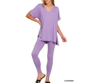Zenana - (NP) - Short Sleeve Microfiber Set, 17 colors! - Nikki and Co Boutique