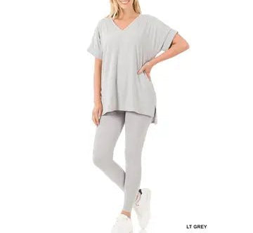 Zenana - (NP) - Short Sleeve Microfiber Set, 17 colors! - Nikki and Co Boutique