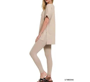 Zenana - (NP) - Short Sleeve Microfiber Set, 17 colors! - Nikki and Co Boutique