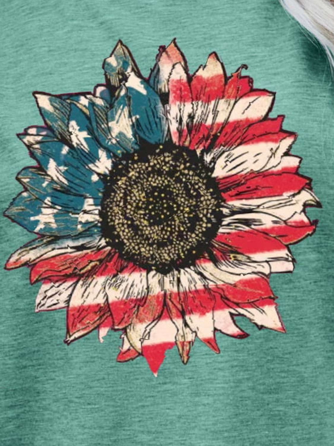 US Flag Flower Graphic Tee - Nikki and Co Boutique