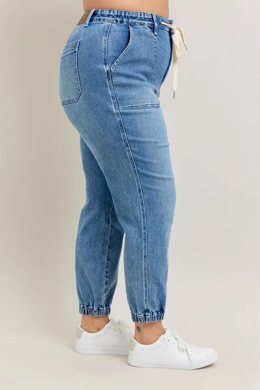 Judy Blue High-Rise Denim Jogger | Medium Wash - Nikki &amp; Co. Boutique
