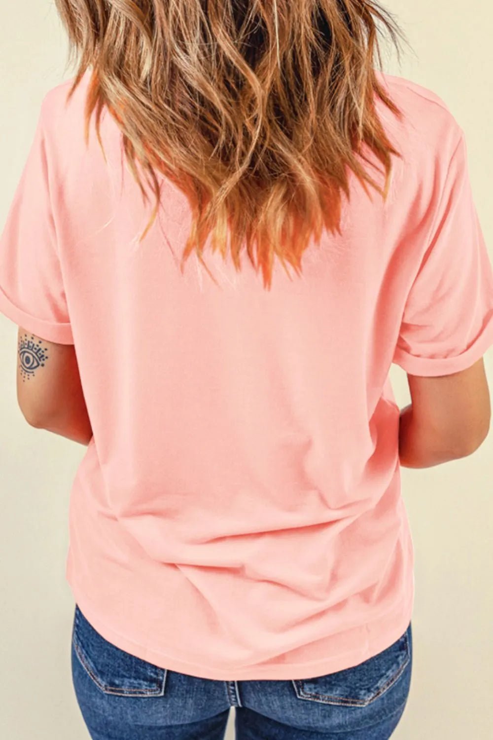 Graphic Round Neck Shorts Sleeve T-Shirt - Nikki &amp; Co. Boutique