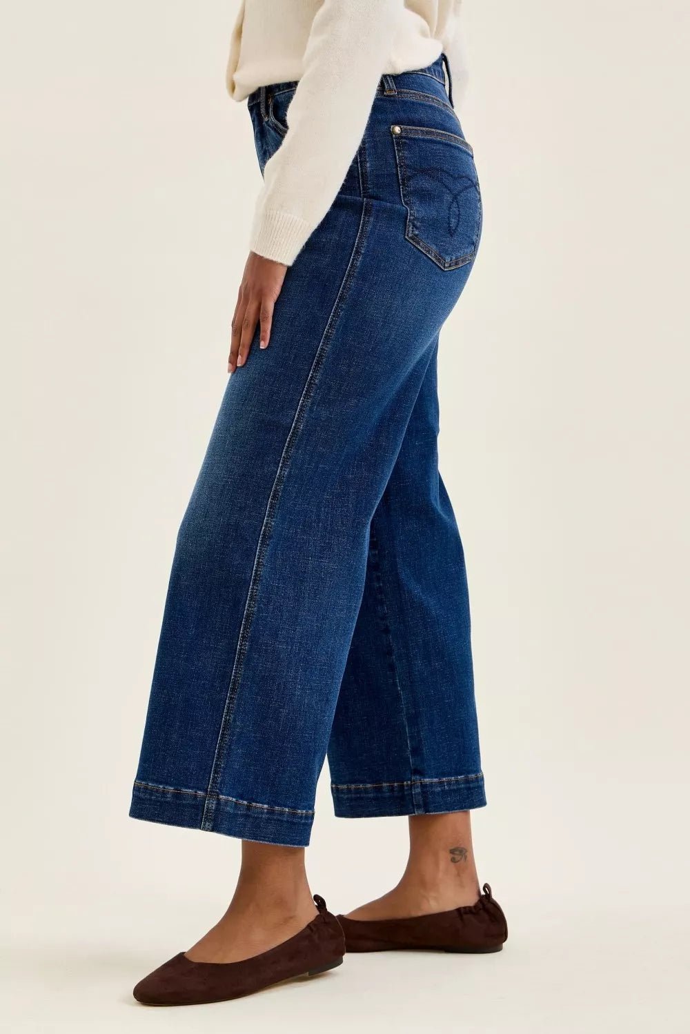 Judy Blue High Waist Claudia Ankle Wide Leg Jeans - Nikki &amp; Co. Boutique