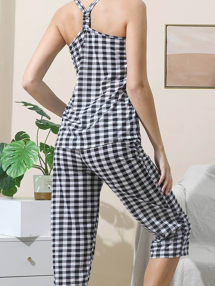 Banded-Neckline Pajama Set | 4 Prints &amp; Colors - Nikki &amp; Co. Boutique