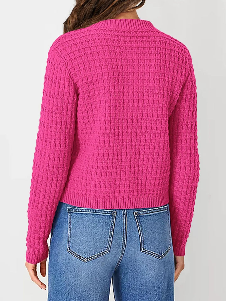 Textured Knit Button - Front Cardigan - Nikki &amp; Co. Boutique