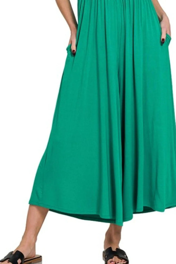 Zenana Double Layered Shorts Sleeve Jumpsuit | Nikki &amp; Co. Boutique