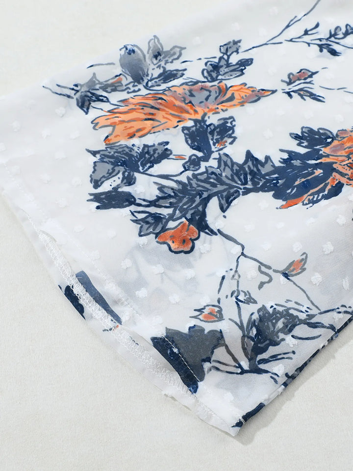 Floral Print Open Front Cover Up - Nikki &amp; Co. Boutique