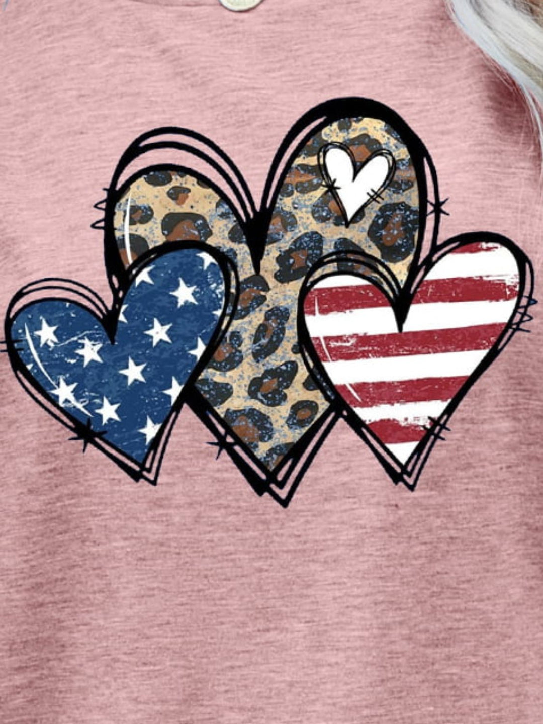 US Flag Leopard Heart Graphic Tees | Nikki &amp; Co. Boutique