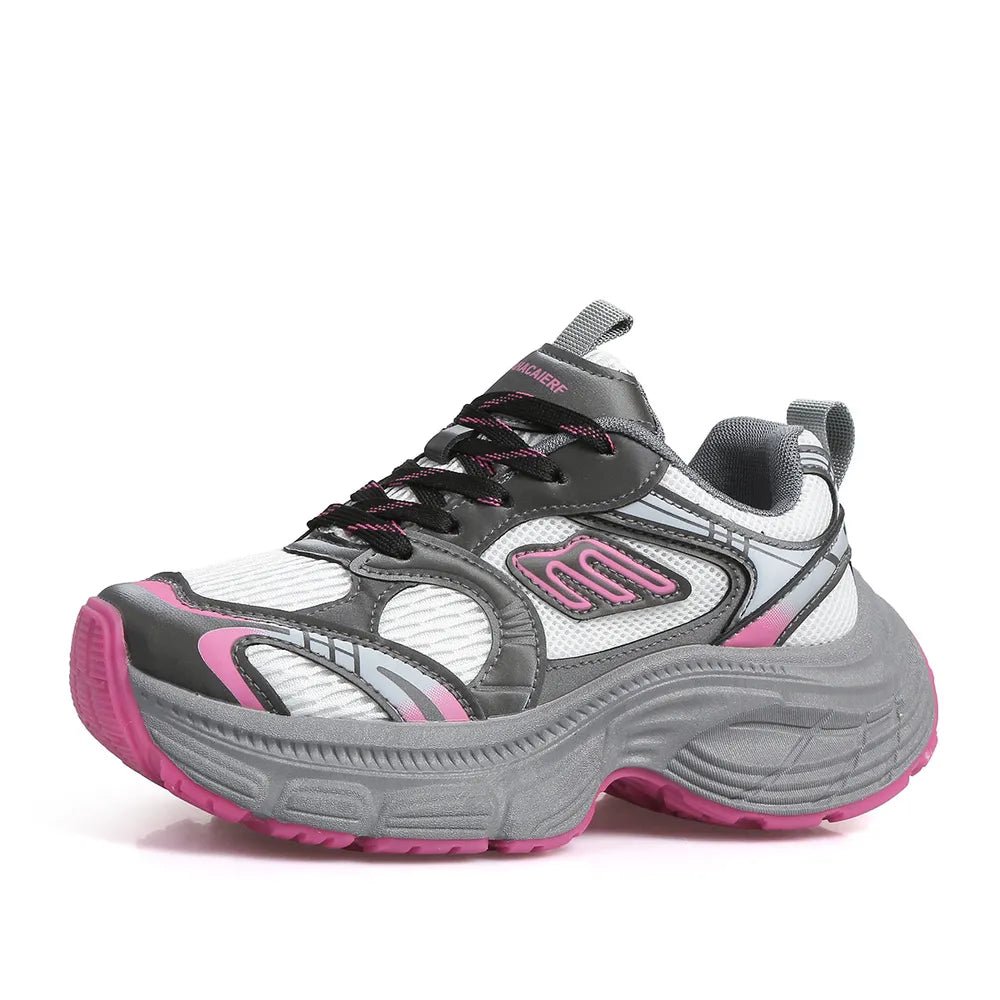 Letter Lace - Up Round Toe Athletic Shoes - Nikki and Co Boutique