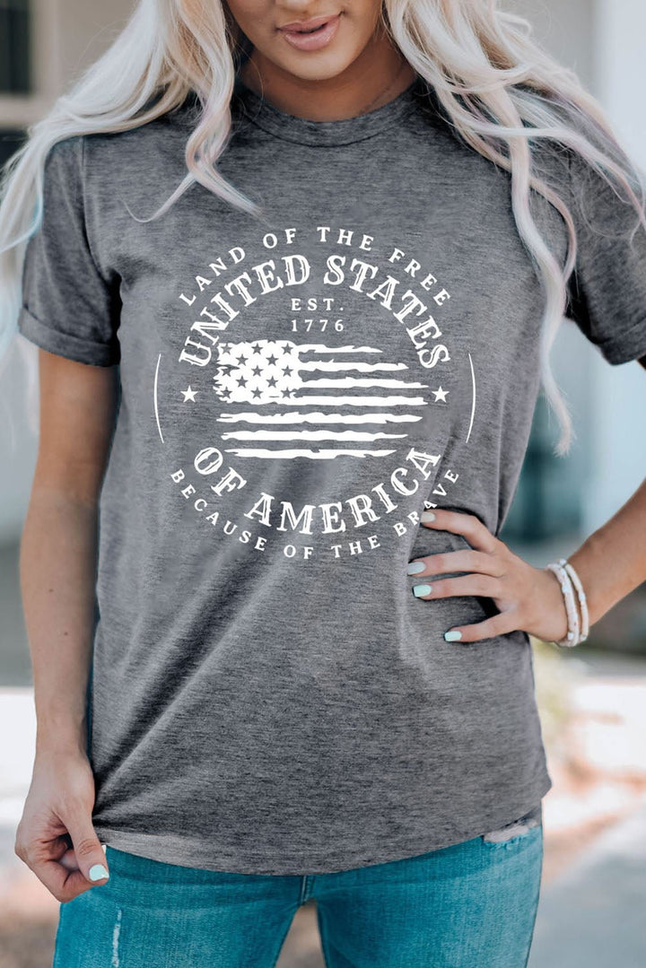 US Flag Graphic Shorts Sleeve Tees - Nikki &amp; Co. Boutique