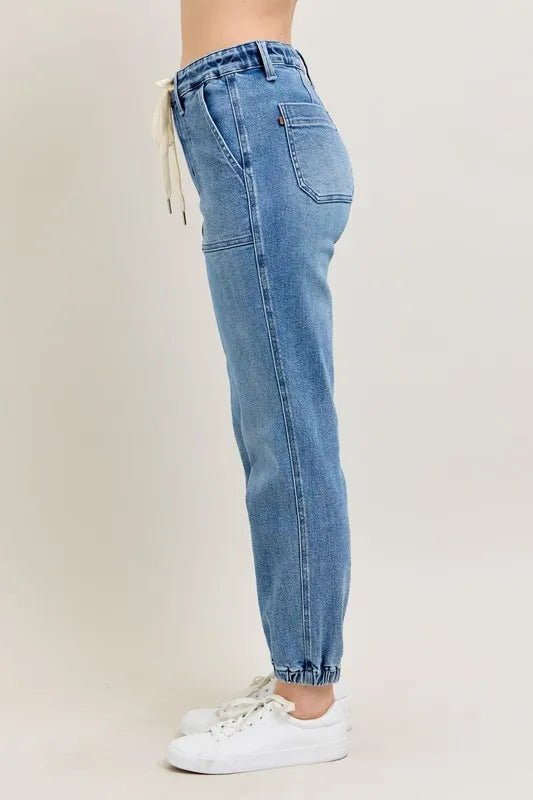Judy Blue High-Rise Denim Jogger | Medium Wash - Nikki &amp; Co. Boutique