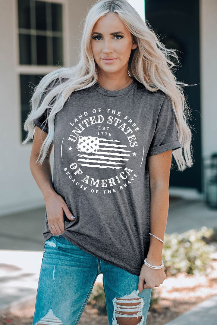 US Flag Graphic Shorts Sleeve Tees - Nikki &amp; Co. Boutique