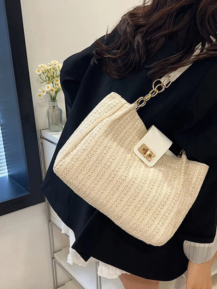Woven Straw Shoulder Bag - Nikki &amp; Co. Boutique