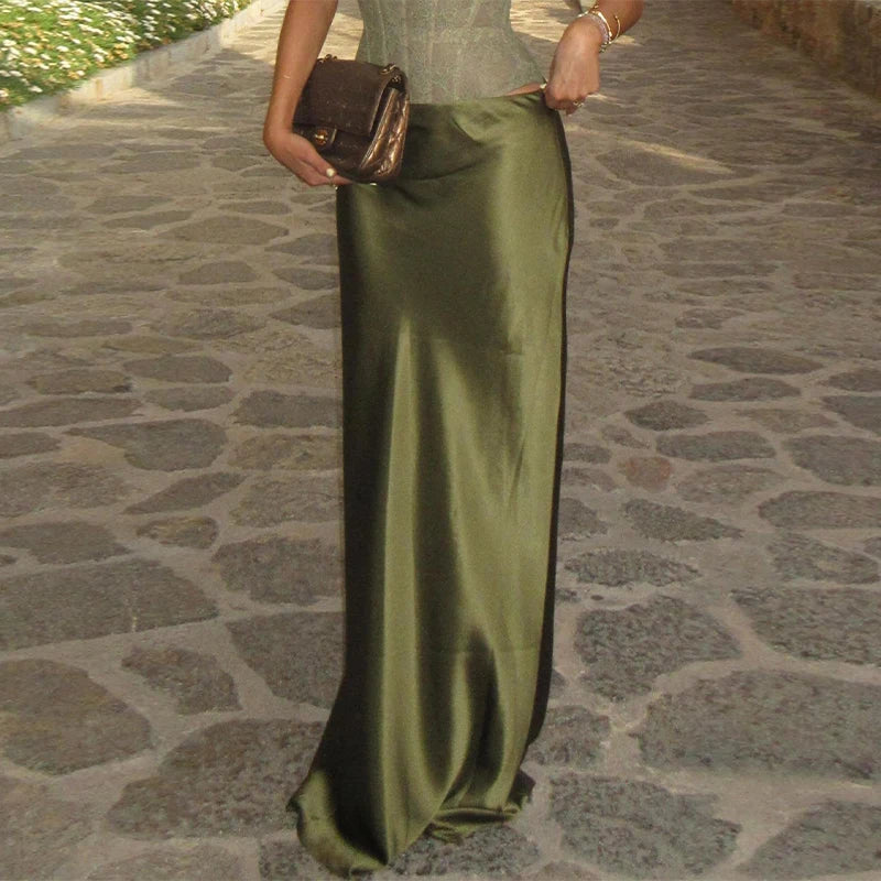 Elegant Women Summer Party Dresses Sets 2 Pieces Lace High Waist Lace Up Spaghetti Strap Top Satin Zipper Party Skirt Outfits