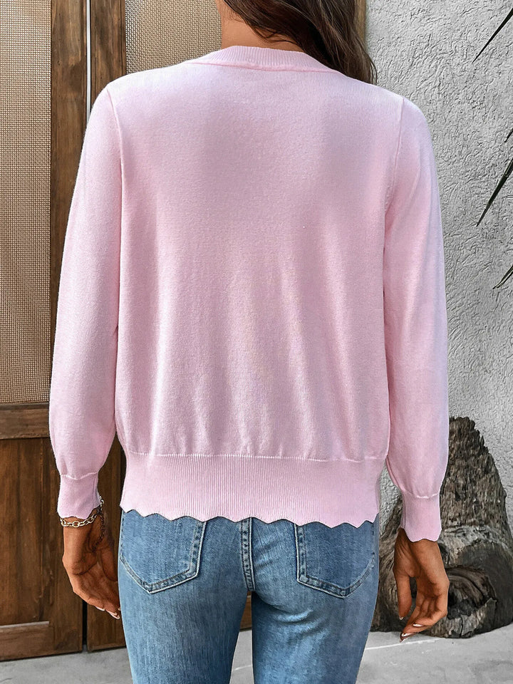 Ribbed Edge Button - Up Knit Cardigan - Nikki &amp; Co. Boutique