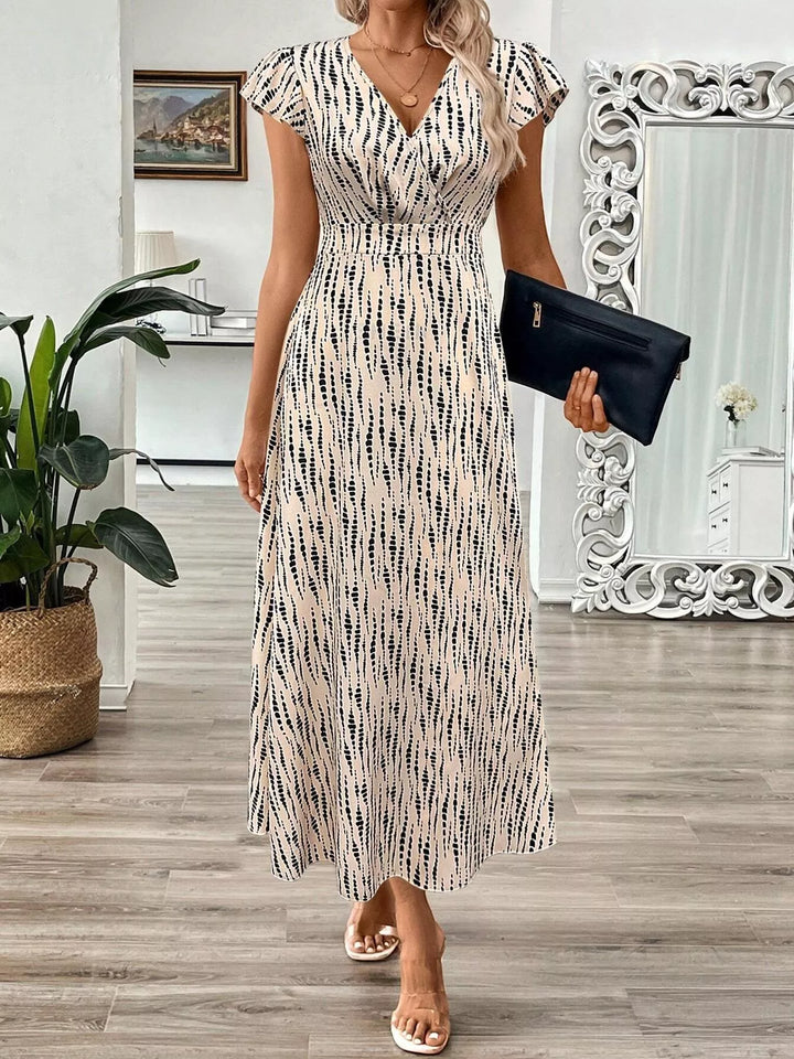 Surplice Cap Sleeve Midi Dress - Nikki &amp; Co. Boutique
