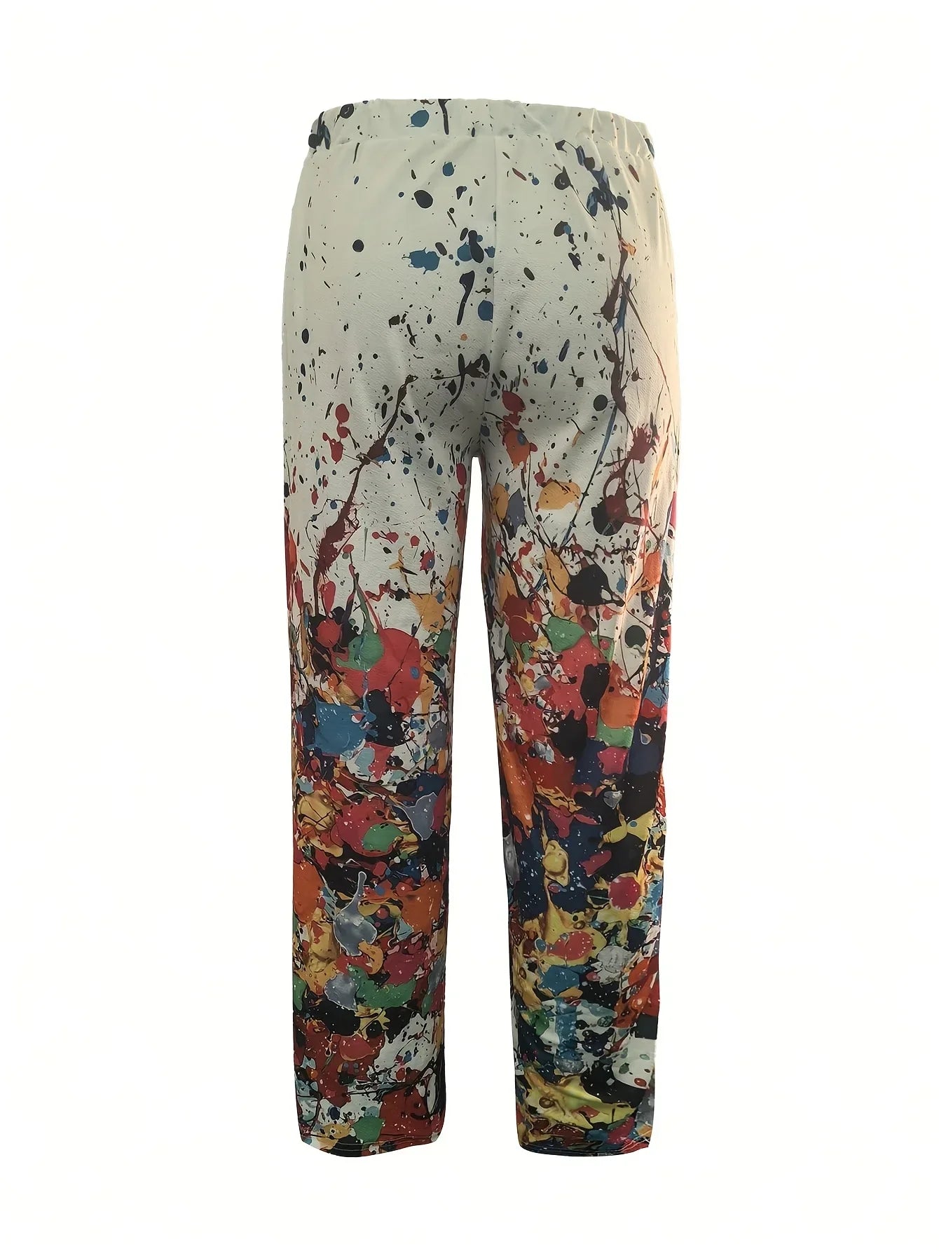 Plus size 1XL-5XL Women Fashion Print Bottom Sweat High Waist Sporty pants Pockets Gym Athletic Woman Clothing