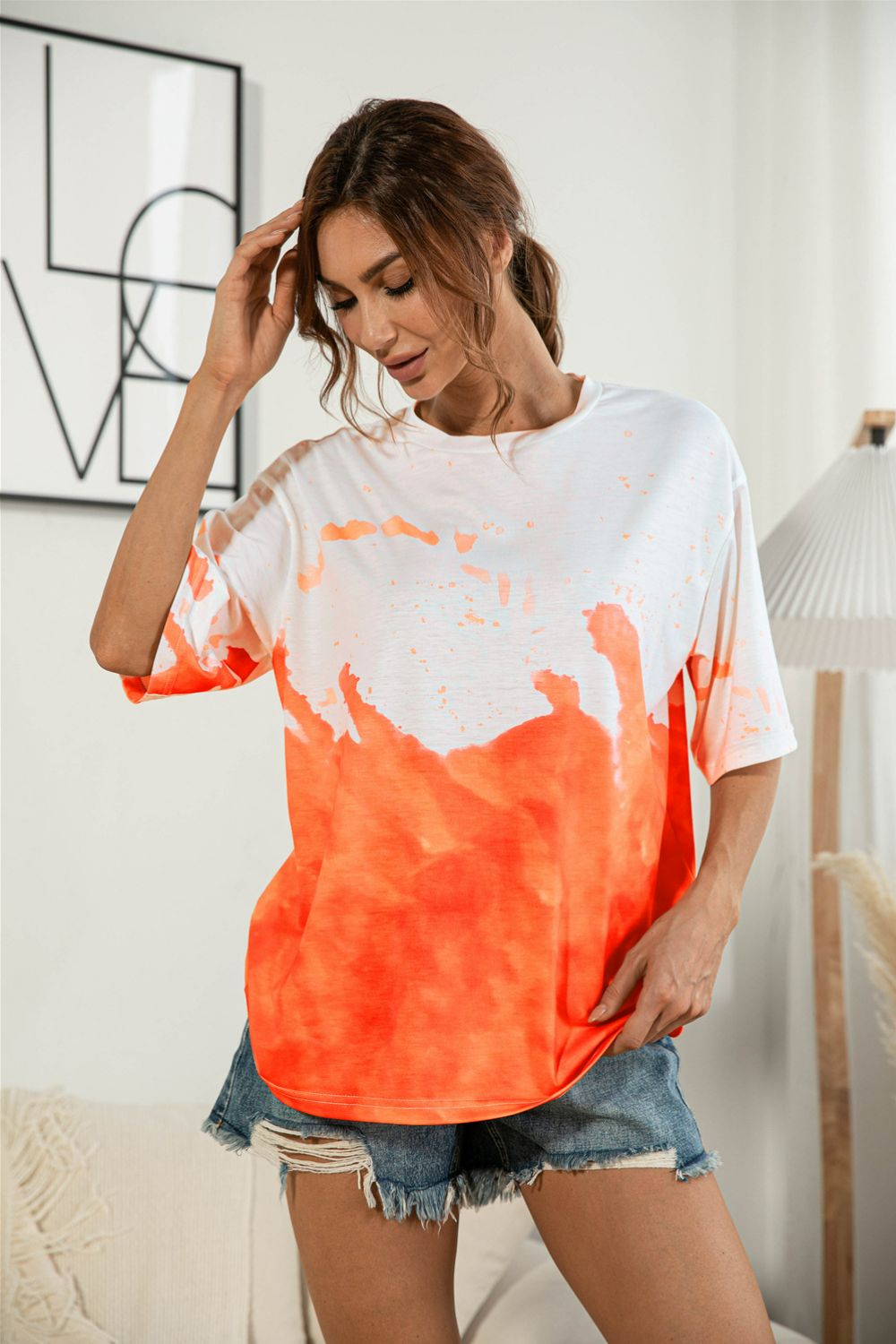 Tie - Dye Round Neck Tee Shirt - Nikki and Co Boutique
