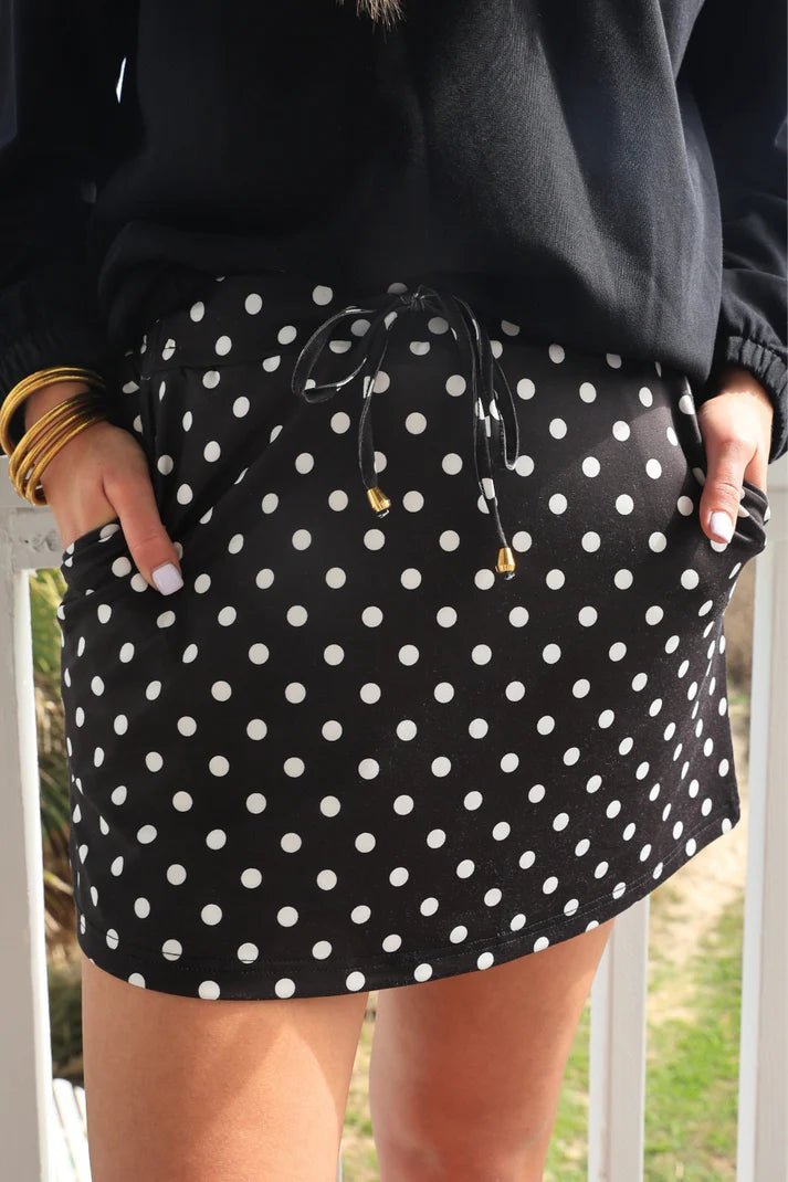 After Dark Polka Dot Skort (NP) - Nikki &amp; Co. Boutique