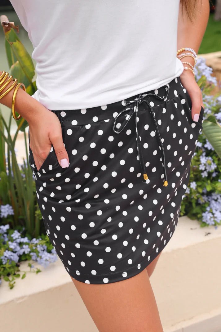 After Dark Polka Dot Skort (NP) - Nikki &amp; Co. Boutique