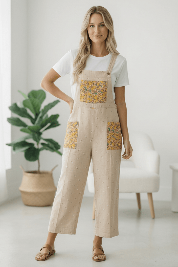 Sunflower Patch Pocket Overalls | Nikki &amp; Co. Boutique
