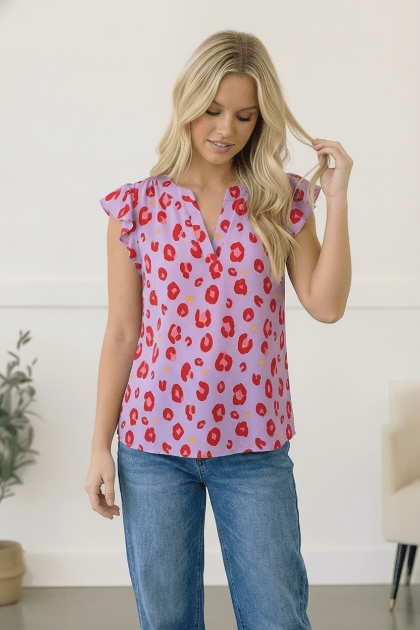 Wild Berry Ruffles Blouse | Nikki &amp; Co. Boutique