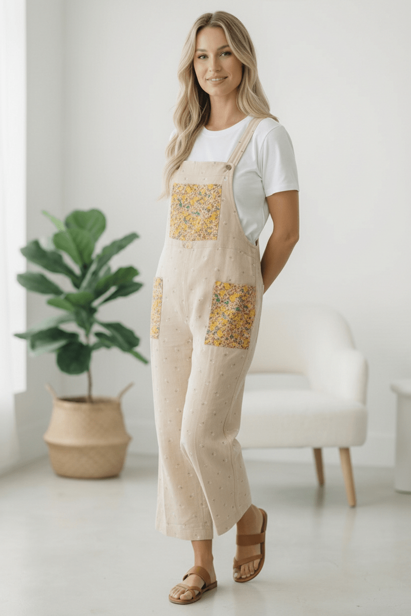Sunflower Patch Pocket Overalls | Nikki &amp; Co. Boutique