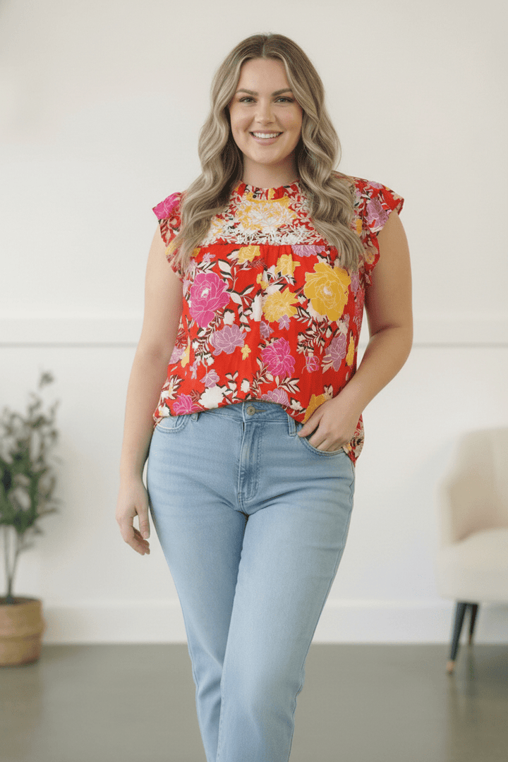 Floral at the Fiesta Flutter Tops | Nikki &amp; Co. Boutique
