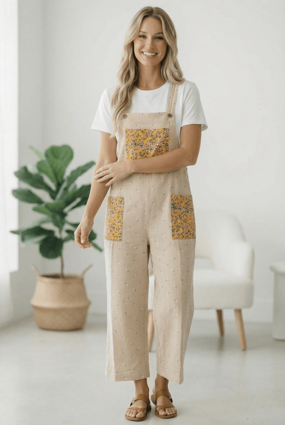 Sunflower Patch Pocket Overalls | Nikki &amp; Co. Boutique