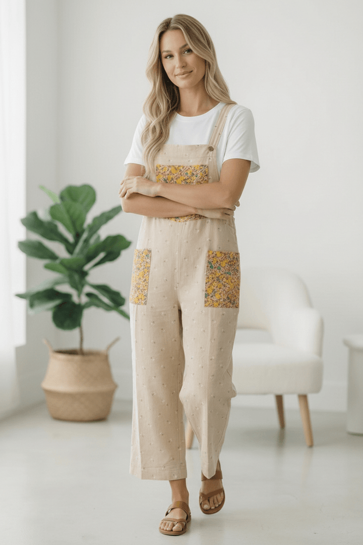 Sunflower Patch Pocket Overalls | Nikki &amp; Co. Boutique