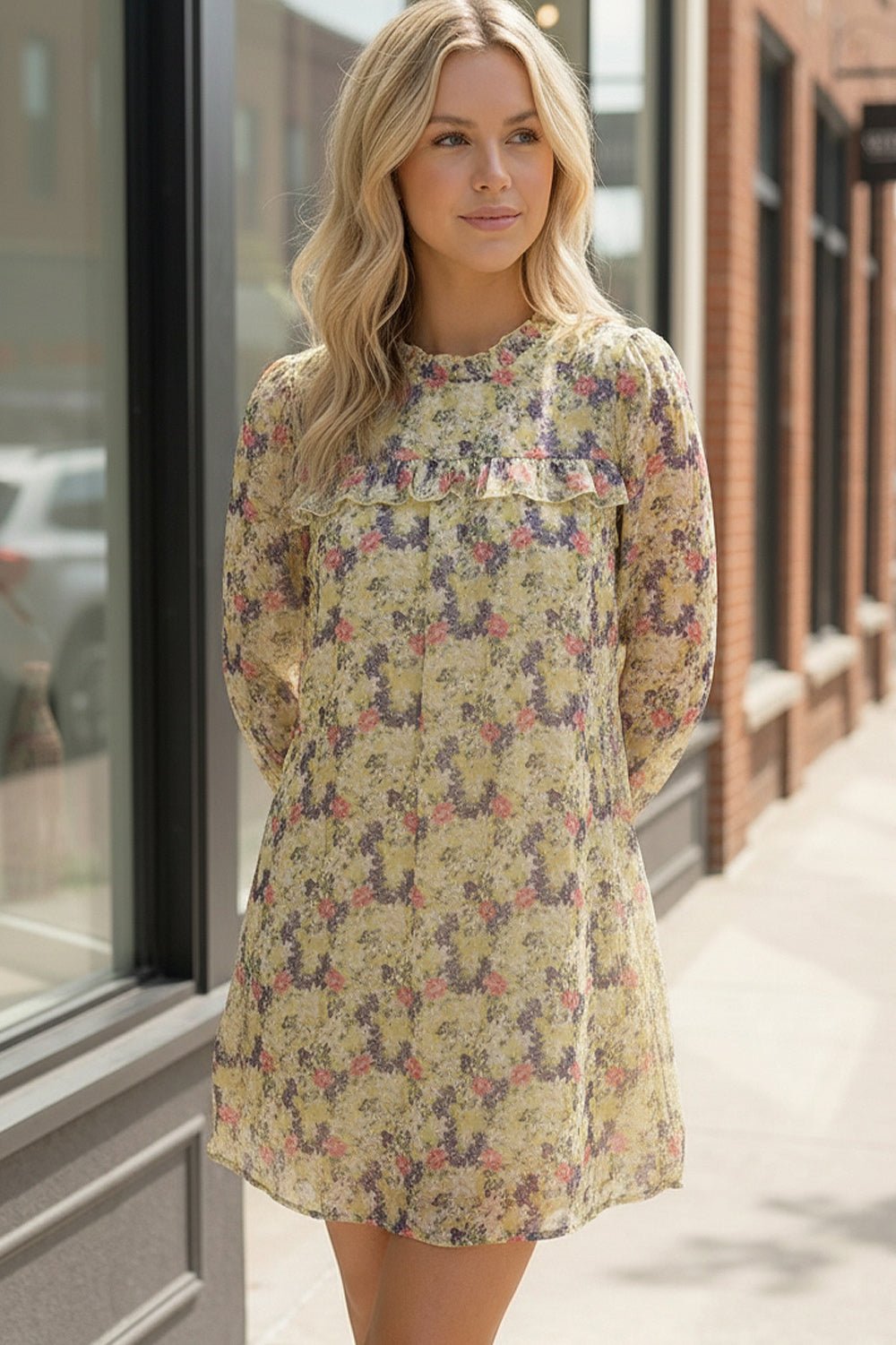 Honey Blossom Woven Lined Dress | Nikki &amp; Co. Boutique