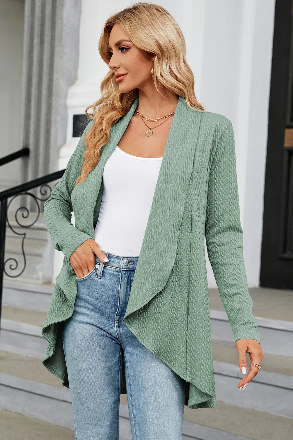 Open Front Long Sleeve Cardigan | Nikki &amp; Co. Boutique