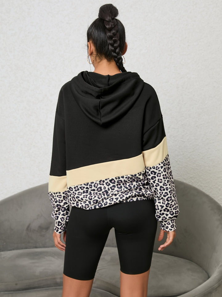 Leopard Color Block Hoodie | Nikki &amp; Co. Boutique