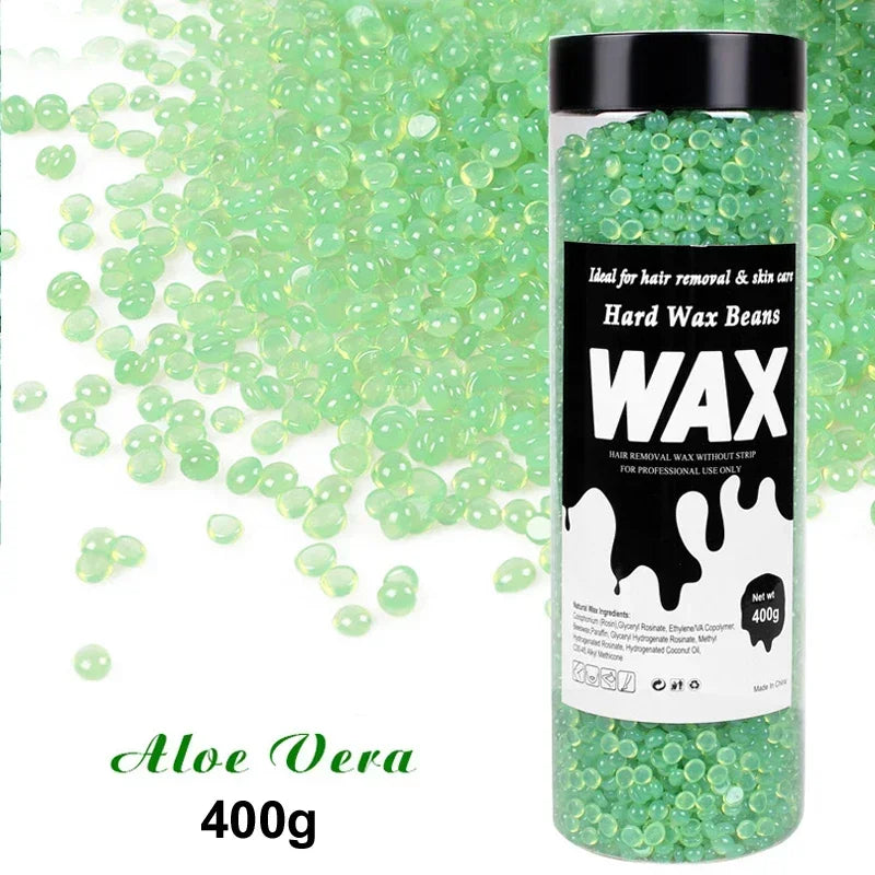 Unisex Painless Hot Wax Beads 200g-400g - Fast Waxing for Bikini Area, Face, and Body Hair Removal