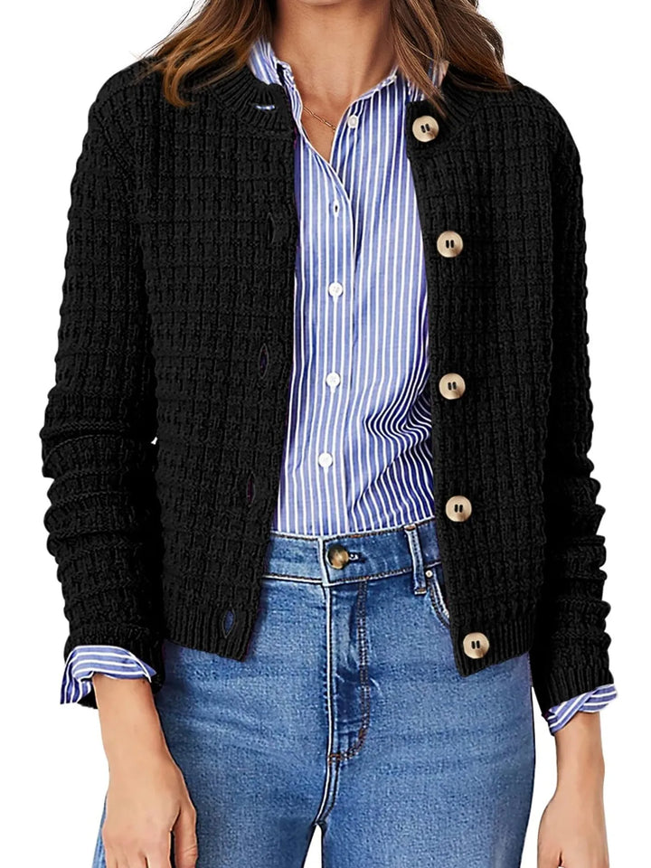 Textured Knit Button - Front Cardigan - Nikki &amp; Co. Boutique