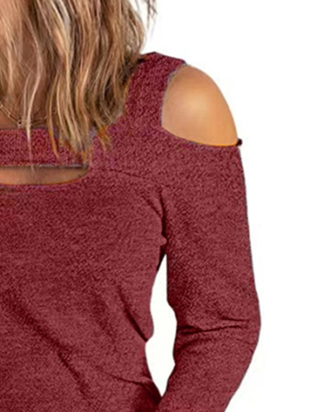 Full Size Cutout Cold Shoulder Blouse | Nikki &amp; Co. Boutique