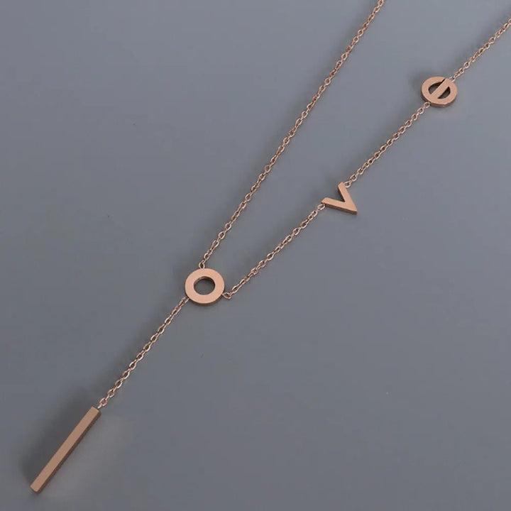 Titanium STeesl Letter Necklace - Nikki &amp; Co. Boutique