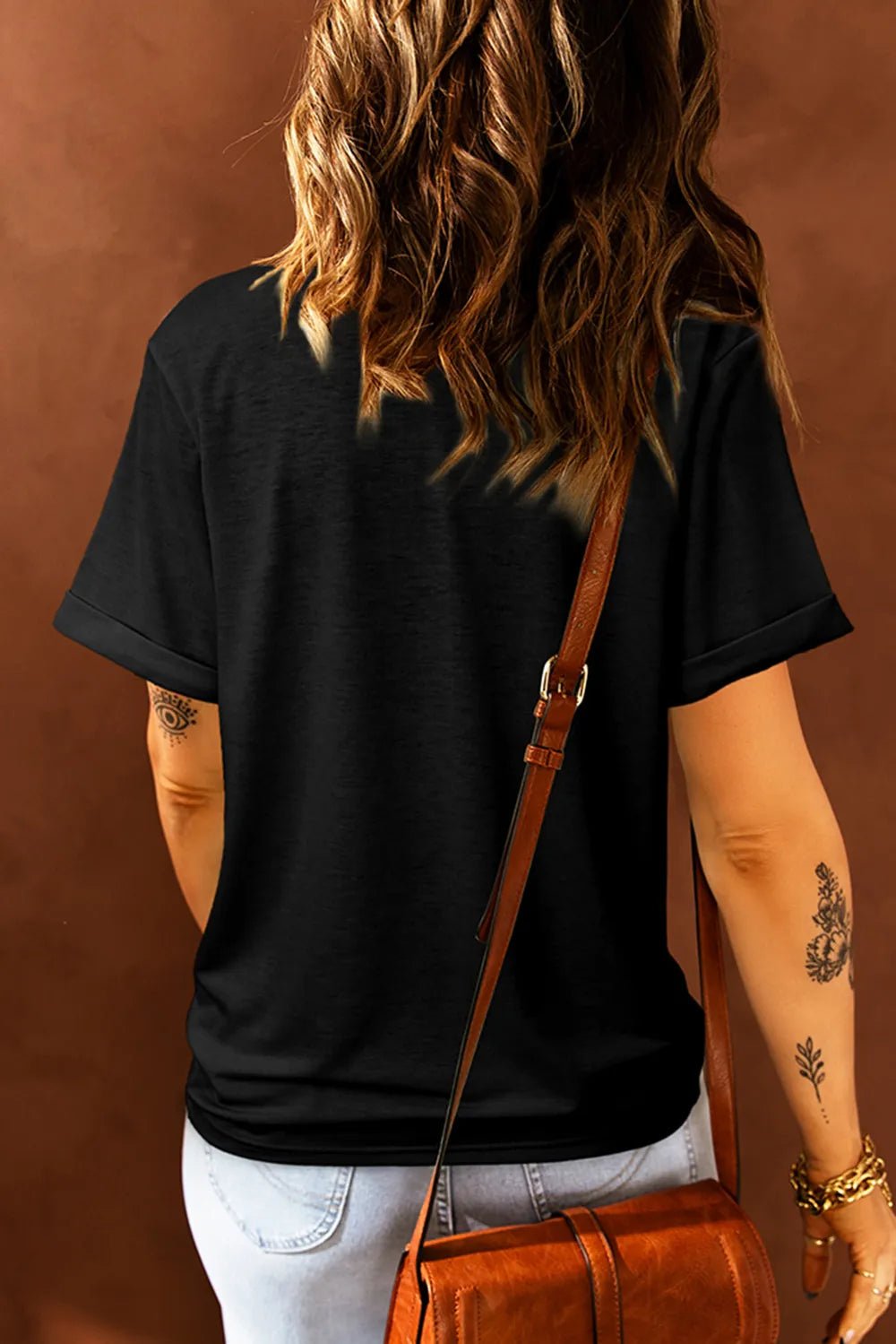 Heart Round Neck Shorts Sleeve T-Shirt - Nikki &amp; Co. Boutique