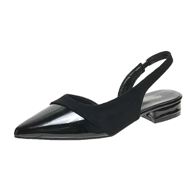 Elegant Women Pointed Toe Heeled Sandals Sexy Luxury Shoes New Designer Summer Woman Slippers Fashion Pumps Sandalias Mujer