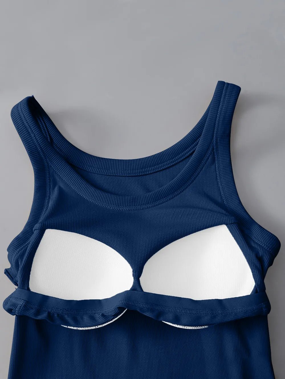 Round Neck Tank with Built - In Bra - Nikki &amp; Co. Boutique