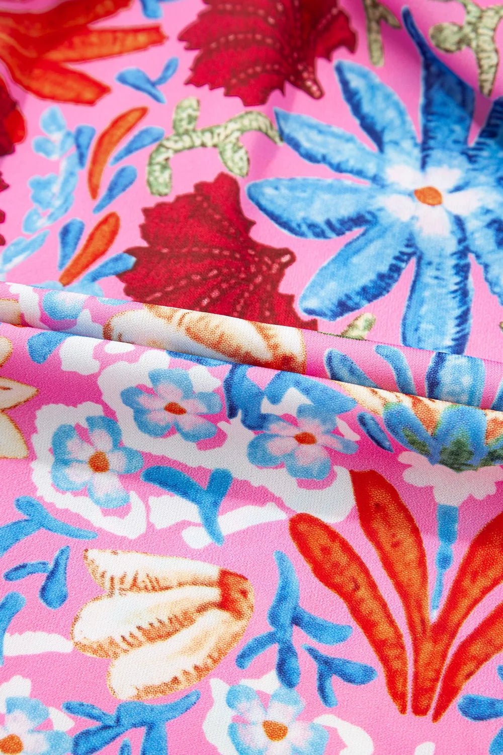 Floral Puff Sleeve Button - Up Top - Nikki and Co Boutique