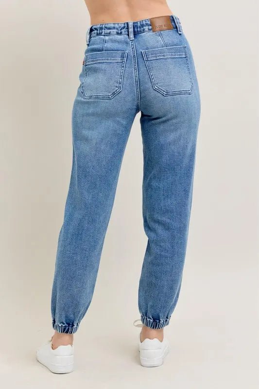 Judy Blue High-Rise Denim Jogger | Medium Wash - Nikki &amp; Co. Boutique