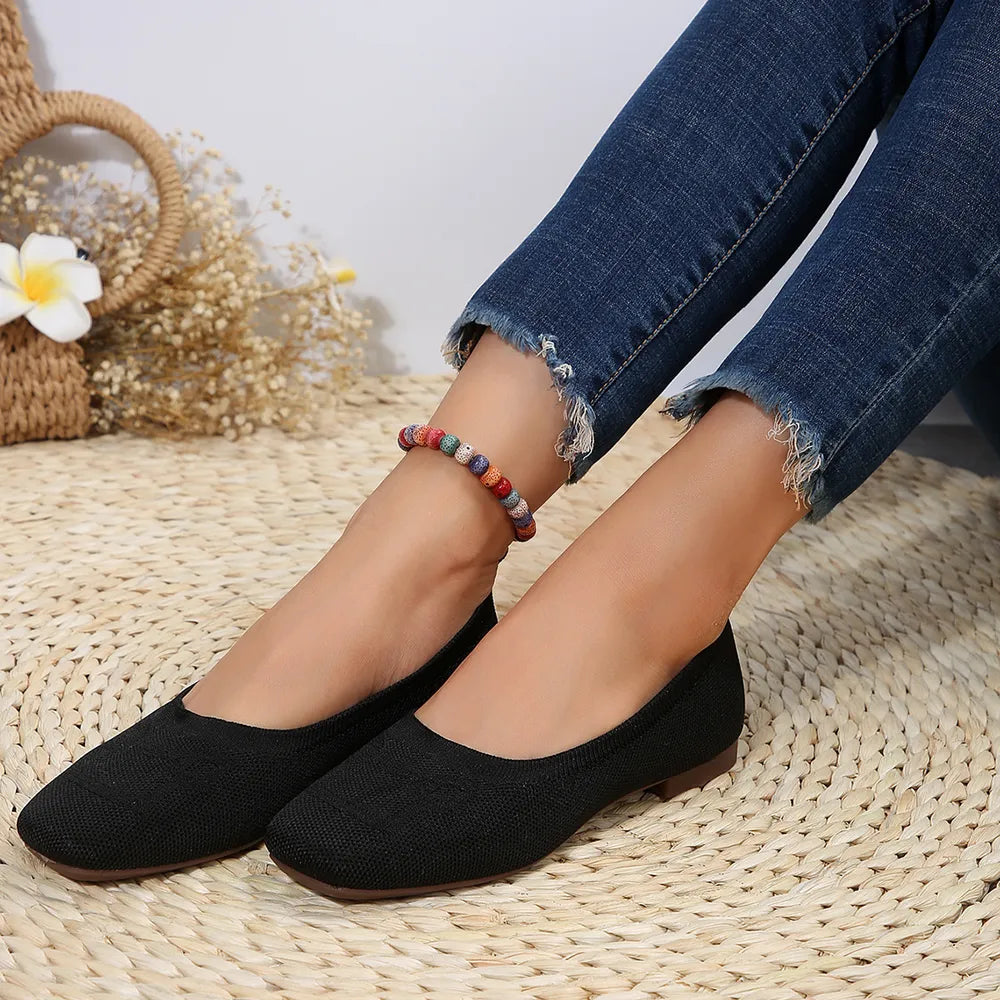 Square Toe Flat Slip-Ons | Nikki & Co. Boutique