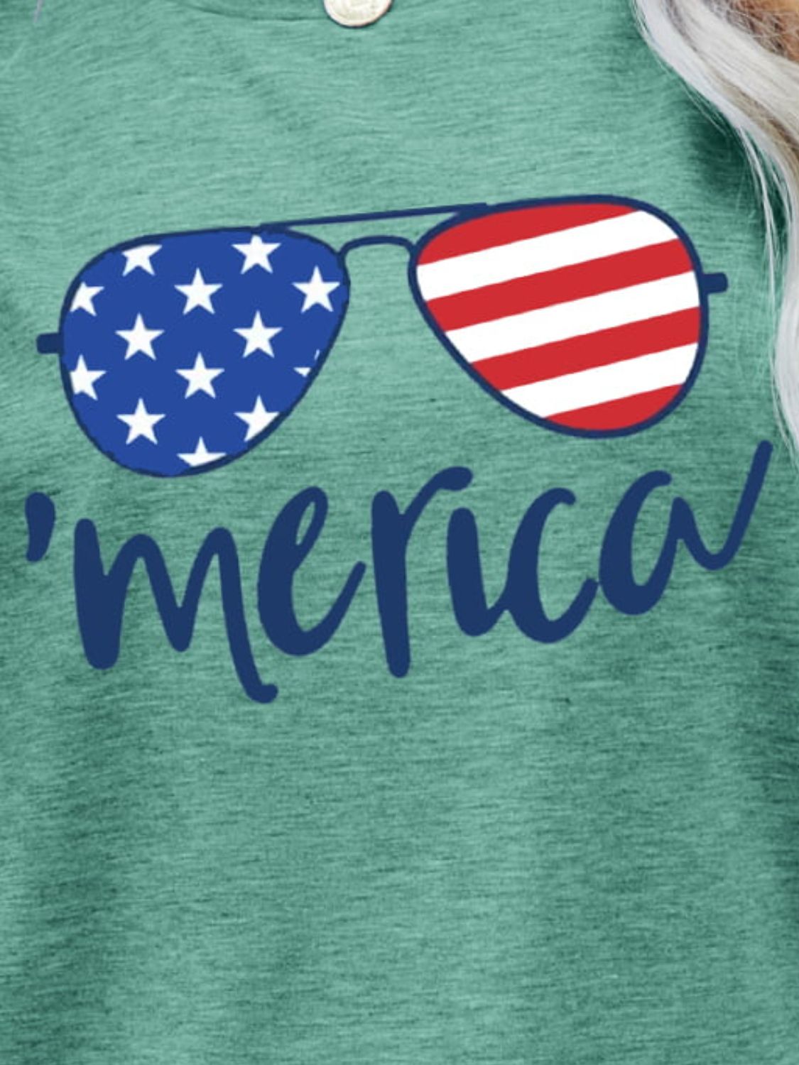 US Flag Glasses Graphic Tee - Nikki and Co Boutique