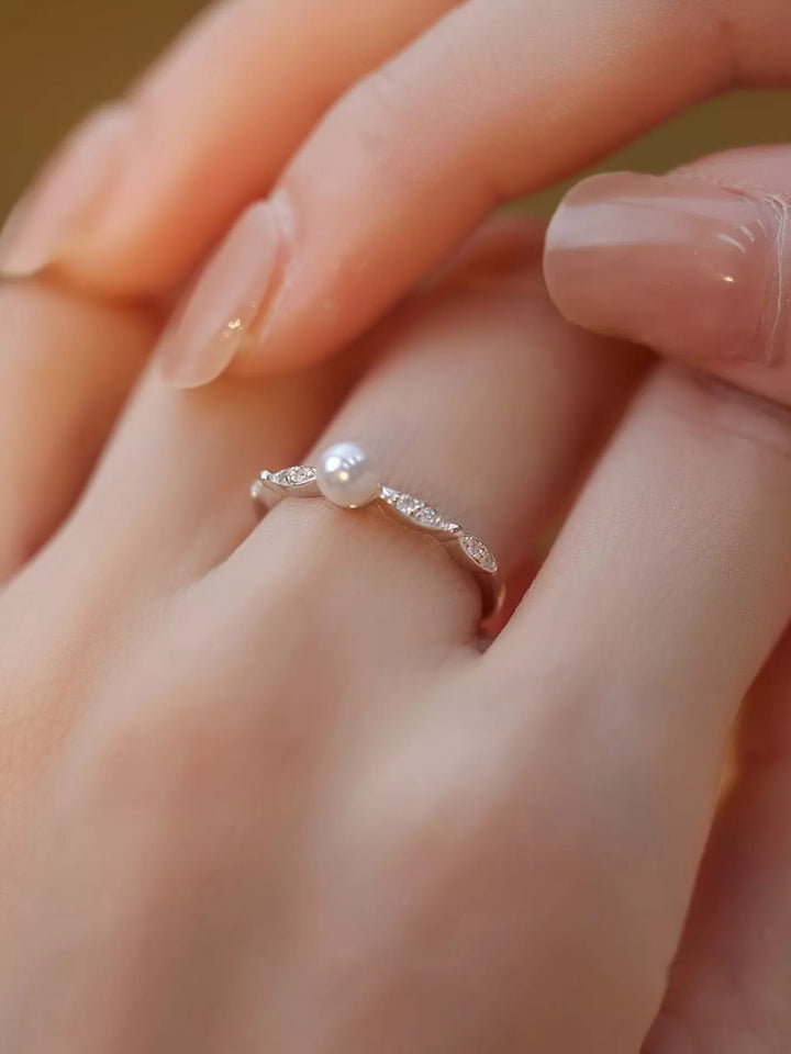 Sterling Silver Pearl Ring - Nikki &amp; Co. Boutique