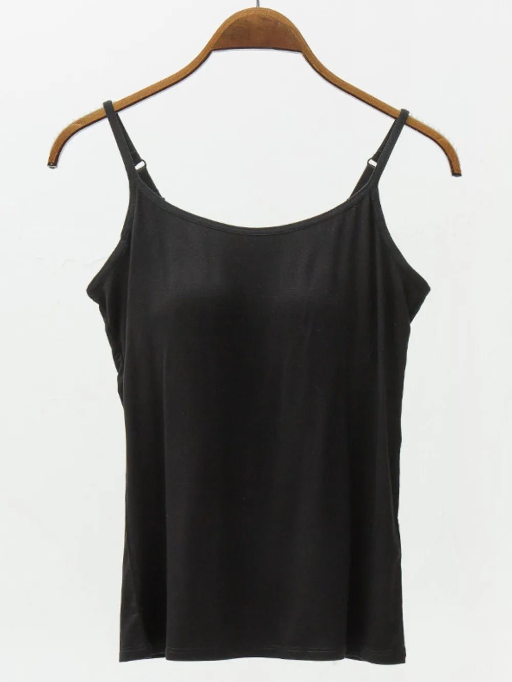 Full Size Adjustable Strap Modal Cami with Bra | Nikki &amp; Co. Boutique